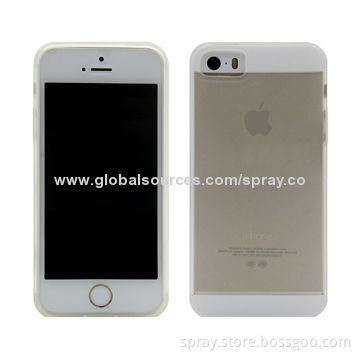 White and Pearl Matt Finish/2-color Panel IMD TPU Case Cover for iPhone 5S, Lightweight